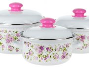 Набор эмалированных кастрюль: уникальной подарок домохозяйке