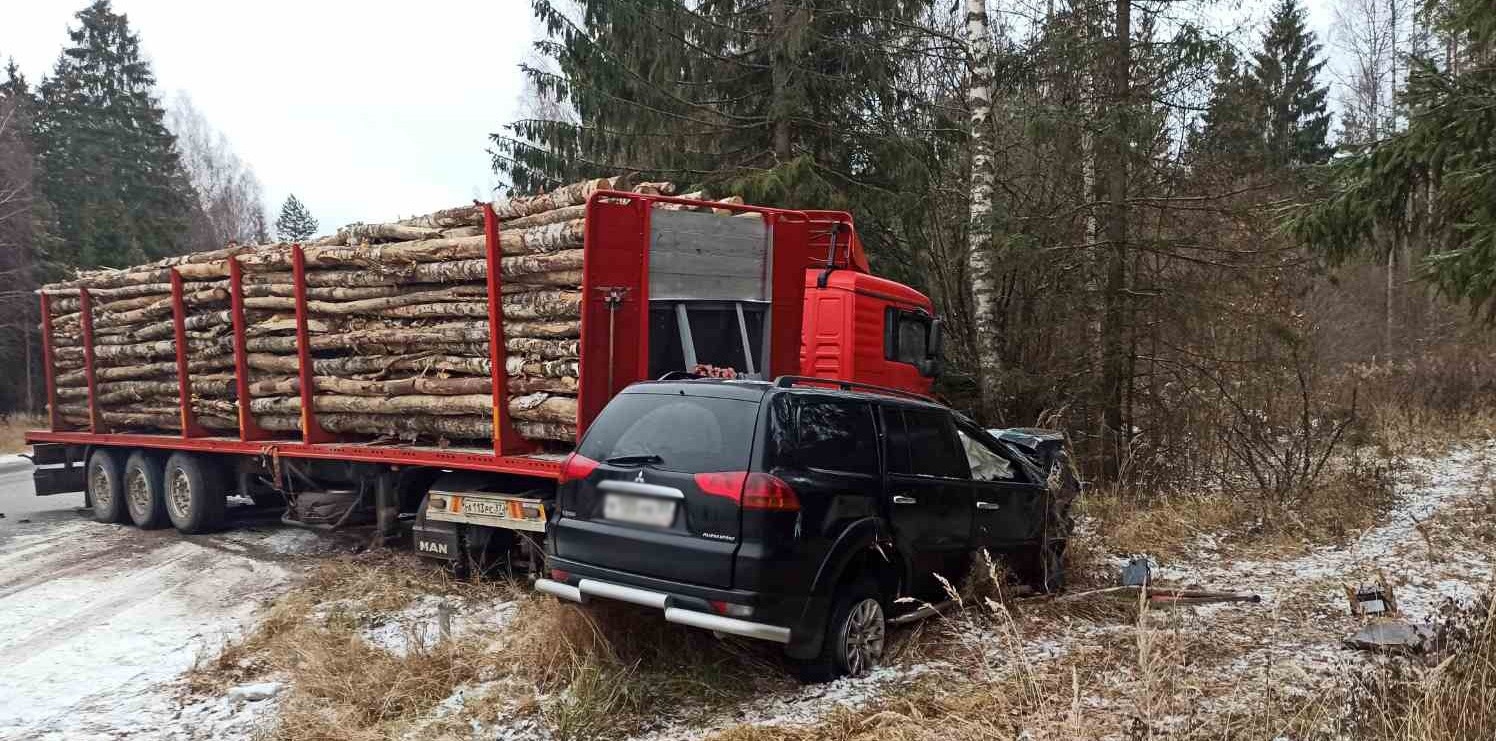 Лесовоз на трассе Ростов-Иваново-Нижний протаранил кроссовер: один человек погиб Лесовоз на трассе Ростов-Иваново-Нижний протаранил кроссовер: один человек погиб