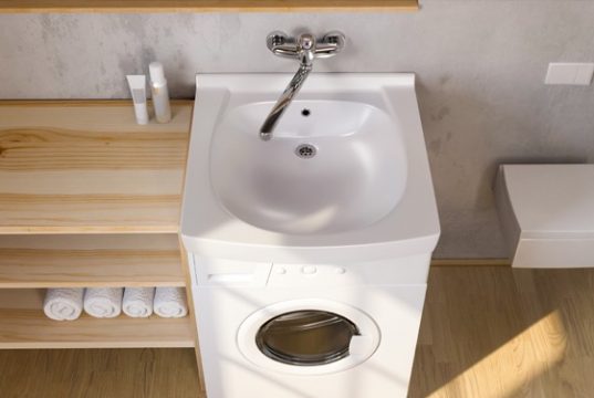 Плюсы раковин над стиральными машинами